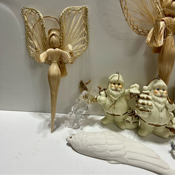 Christmas Ornament lot beautiful angels, Santa’s,trinket box,angel wing - Picture 4 of 6